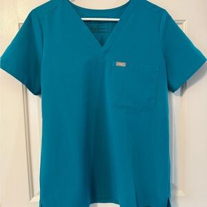 Figs Catarina Scrub Top in Teal